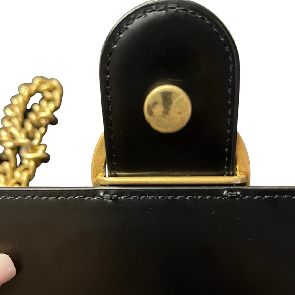 PINKO LOVE BIRDS BUCKLE BAG TRACOLLA LIMITED EDITION LEATHER MOTIVATIONAL PINS - Picture 8 of 11